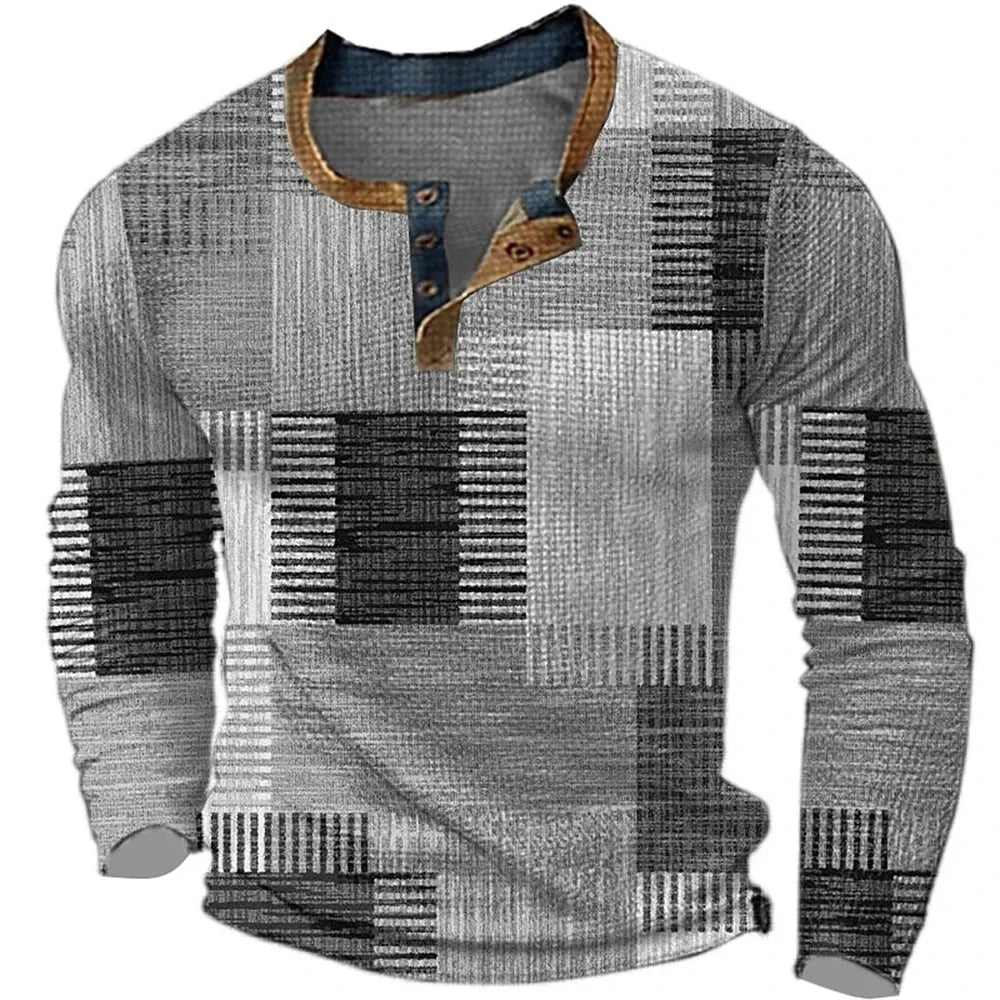 HANS | Kleurrijk Shirt met Lange Mouwen