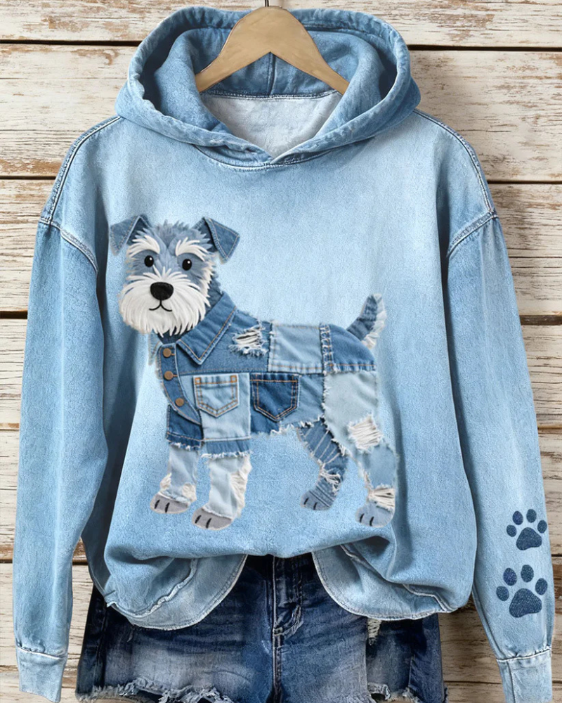 Lichtblauw met denimhond 1 / 5XL