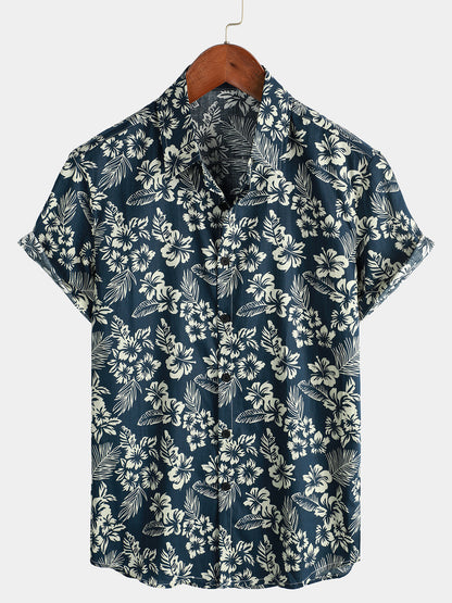 Van Laar  | Katoenen Hawaii Overhemd met Korte Mouwen