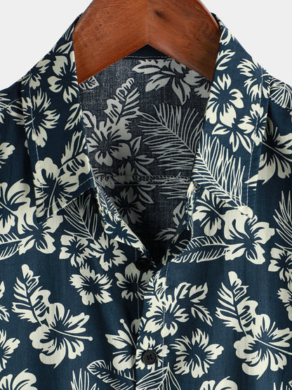 Van Laar  | Katoenen Hawaii Overhemd met Korte Mouwen