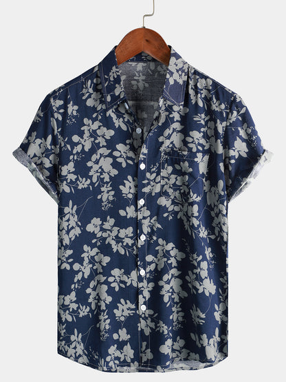 Van Laar  | Katoenen Hawaii Overhemd met Korte Mouwen