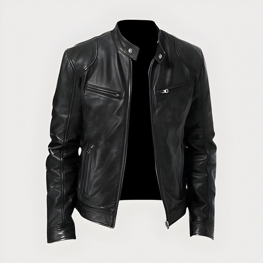 Joren™ | Klassieke bikerjas met rits