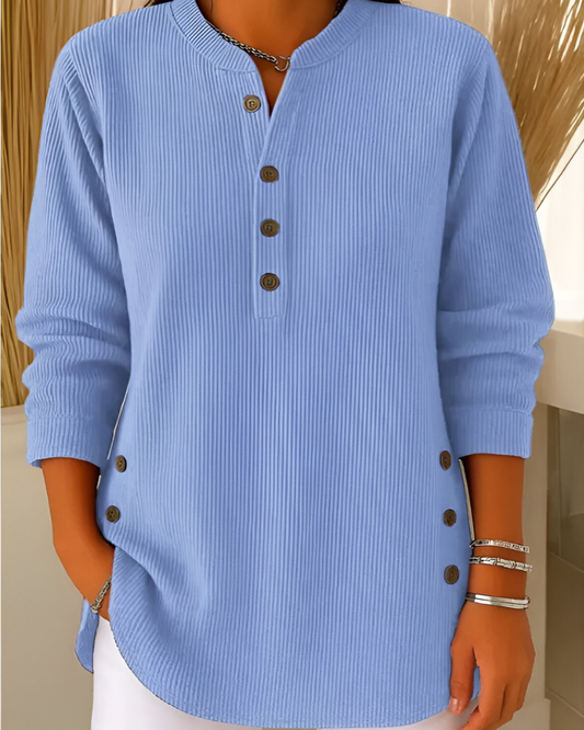 Neris™ | Moderne Gebreide Top met Lange Mouwen