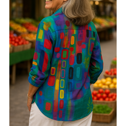 JOKE | Kleurrijke Kunstblouse