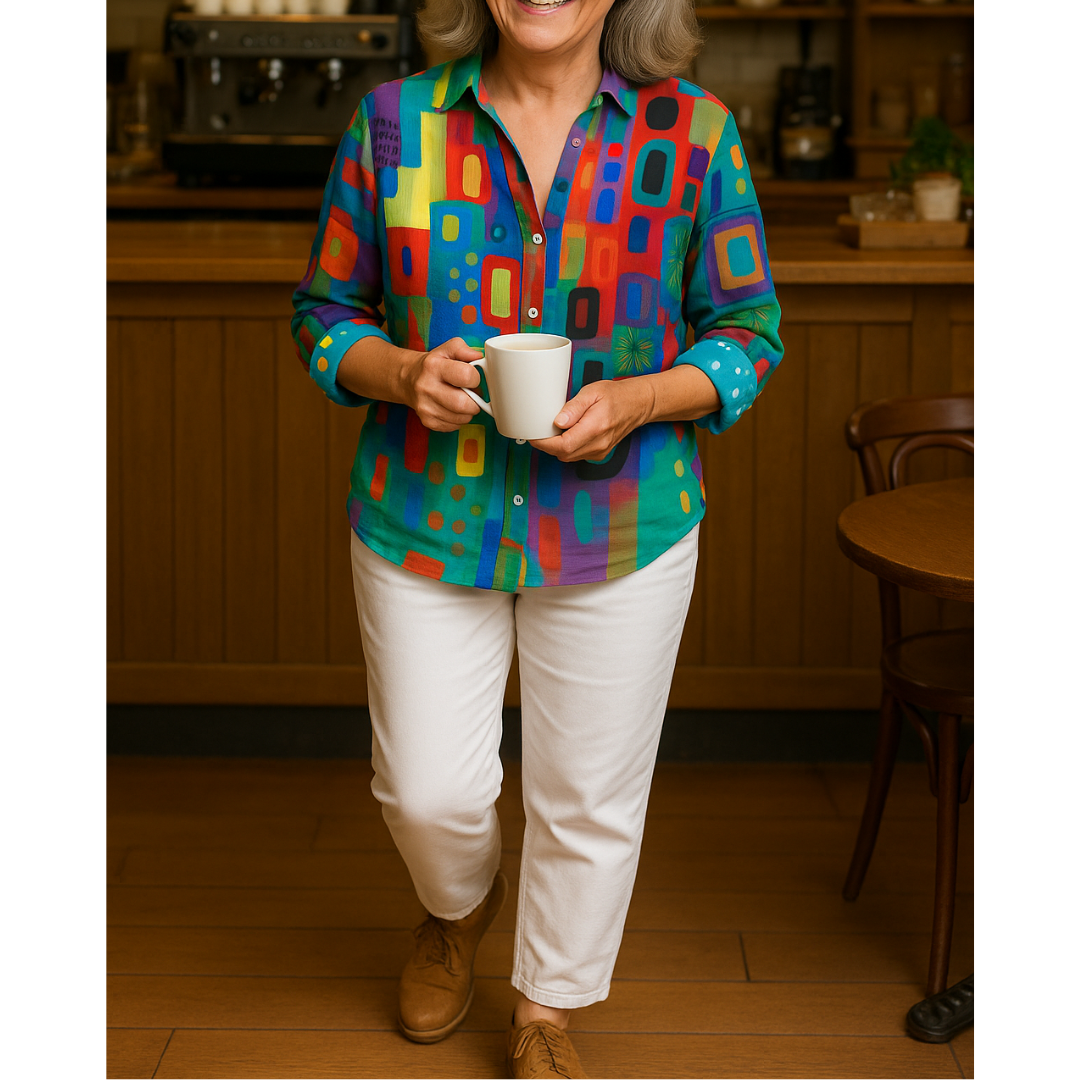 JOKE | Kleurrijke Kunstblouse