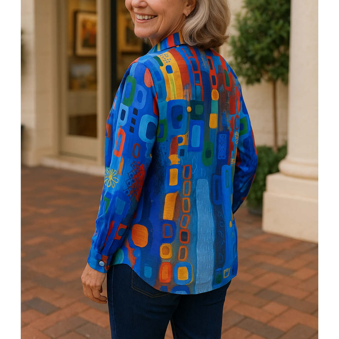 JOKE | Kleurrijke Kunstblouse