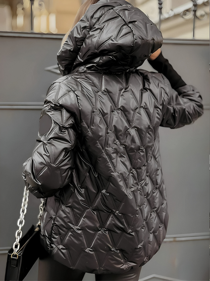 Aurora™ | Comfortabele Gewatteerde Winterjas met Capuchon