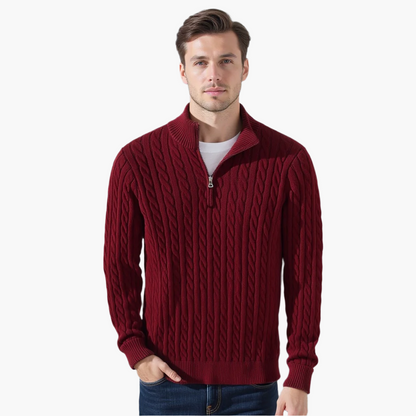 Eamon™ | Klassieke gebreide half-zip trui