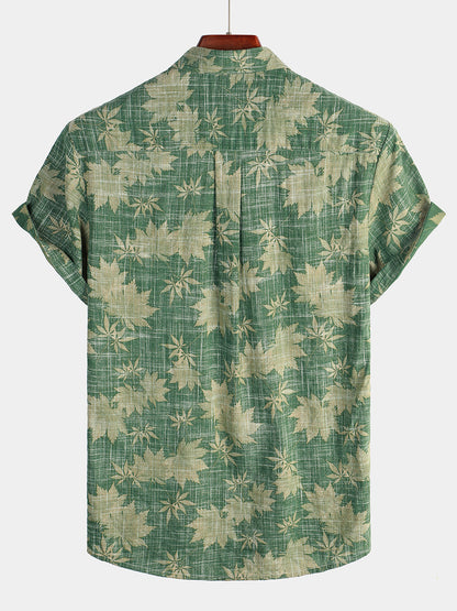 Van Laar  | Katoenen Hawaii Overhemd met Korte Mouwen