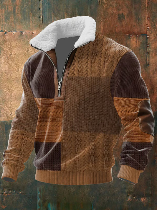 VAN LOREN MODE™ | ZIPPER TRUI MET HOOGE KRAAG EN VOERING