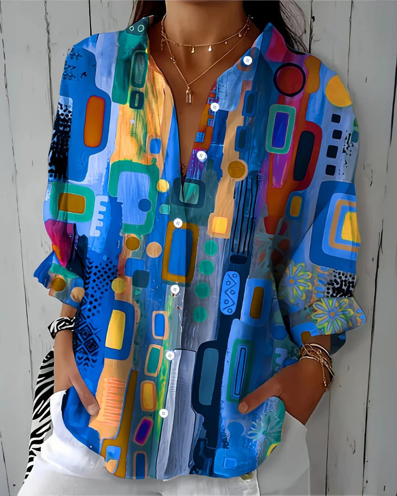 JOKE | Kleurrijke Kunstblouse