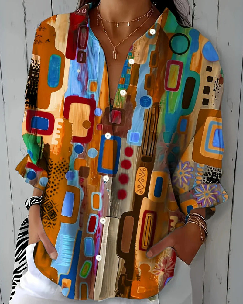JOKE | Kleurrijke Kunstblouse