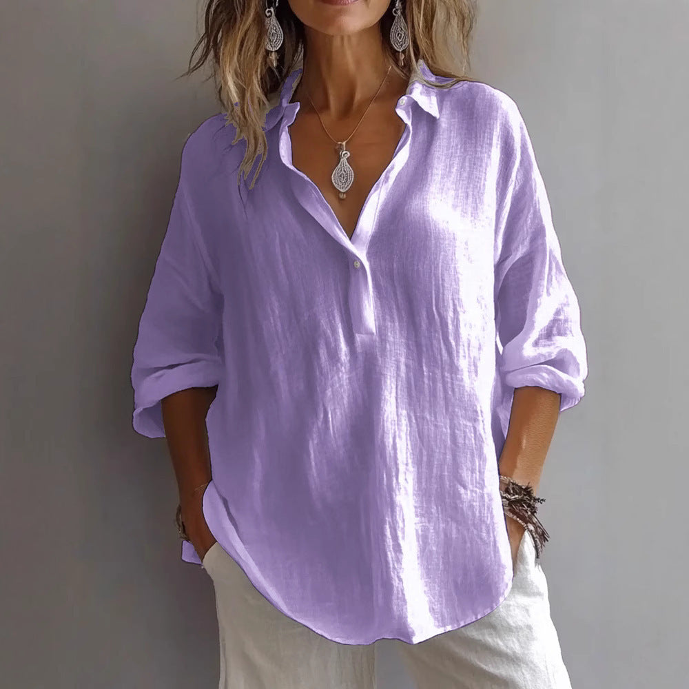 LOES | Luchtige Linnenlook Blouse