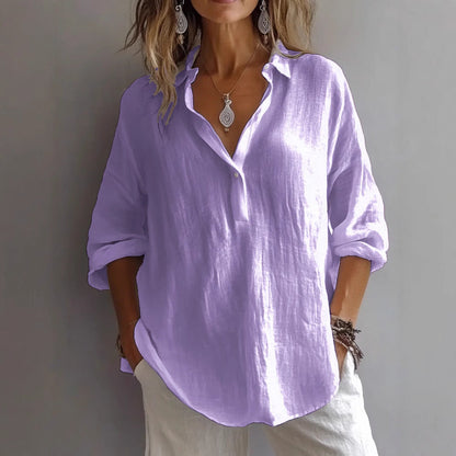 LOES | Luchtige Linnenlook Blouse