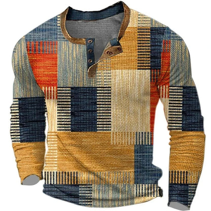 HANS | Kleurrijk Shirt met Lange Mouwen