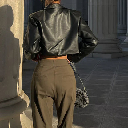 Élise™ | Elegante faux leren jas