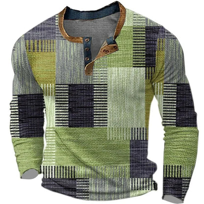 HANS | Kleurrijk Shirt met Lange Mouwen