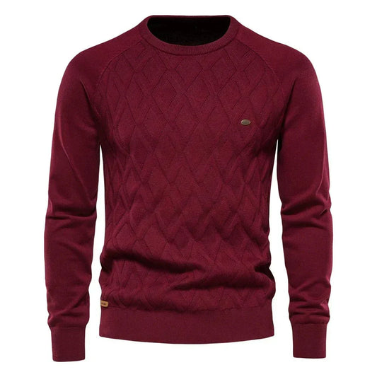 Theodor | Herenpullover met Ruitpatroon