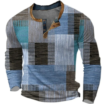HANS | Kleurrijk Shirt met Lange Mouwen