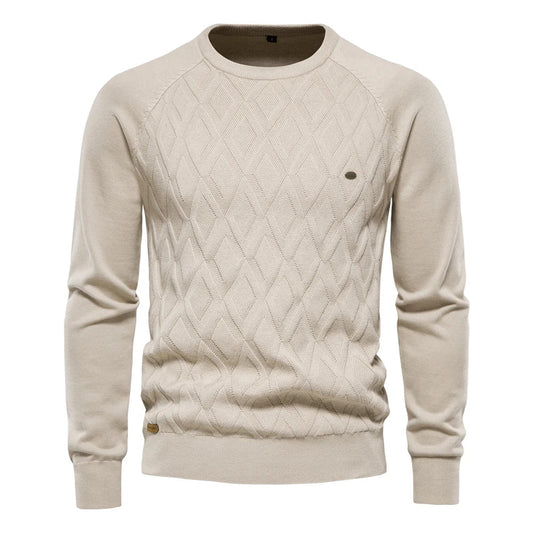 Theodor | Herenpullover met Ruitpatroon