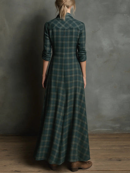 Talia™ | Moderne boho ruitjesjurk