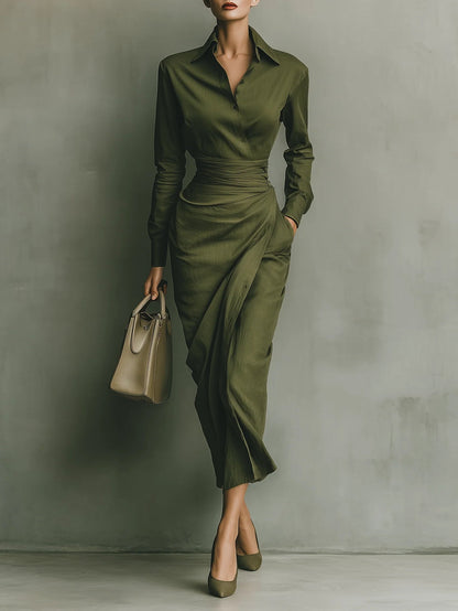Narelle™ | Stijlvolle getailleerde wikkeljurk