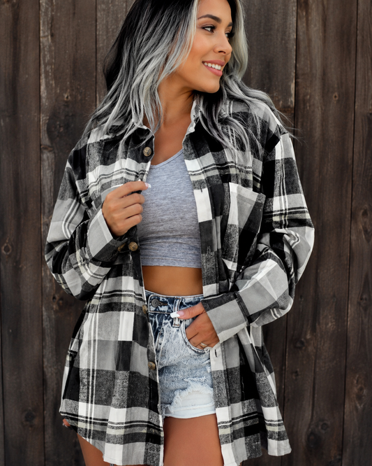 Moreau™ | Relaxte Geruite Lange Blouse