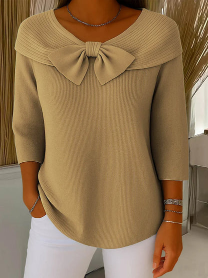 Lirya™ | Elegante gebreide top met strik